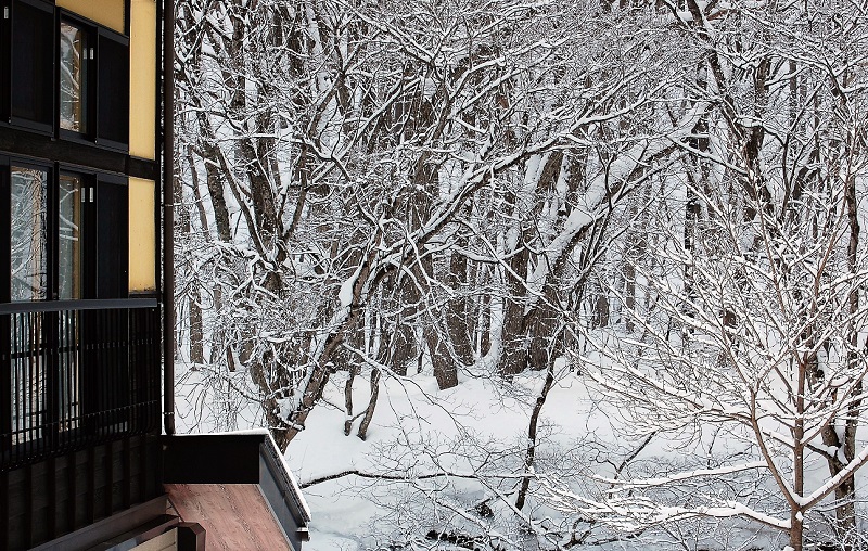 ２月２日(金）の早朝から午前１１時頃まで、檜枝岐川渓谷の霧氷の景観が見られました。原生林の木々の枝の姿が白銀の景観へ移り変わる光景は雪景色ならではの景観です。