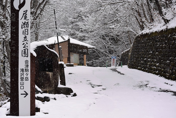 今年も多くの御客様に、花の名山・会津駒ケ岳においでいただきました。言葉では言い表せないほどの美しい花々の名峰ですので、ぜひまた来年もおいでくださいませ。今シーズン本当に、ありがとうございました（２０１８年１１月２３日・会津駒ケ岳滝沢登山口にて）。