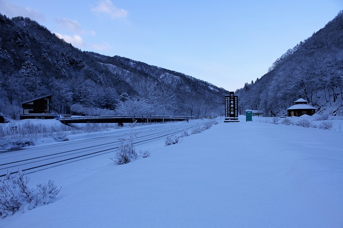 尾瀬の玄関口・檜枝岐村。冬から春へと移り変わる霧氷に染まるミニ尾瀬公園より(２０２０年３月１６日）。