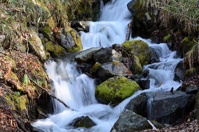 何気ない沢の水の流れも桧枝岐村では清き流れとして深山霊峰の姿が感じられます。この清き自然の麓へ、またお客様が来られる日々を心よりお待ちいたしております（２０２０年５月１日）。